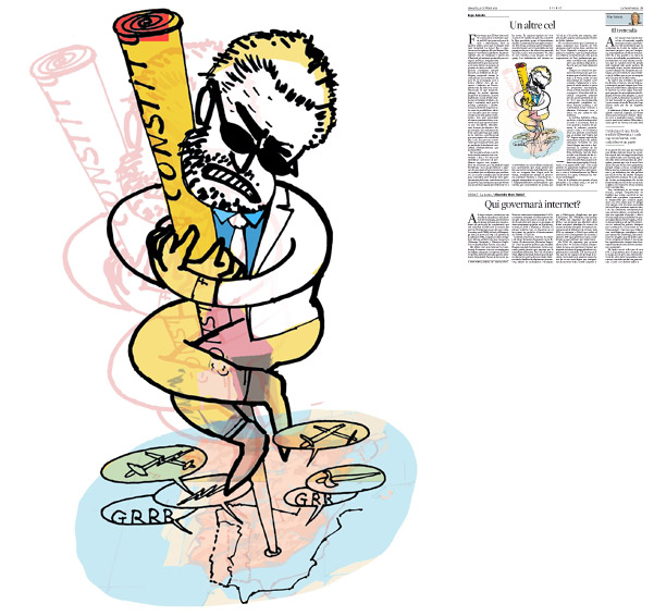 Jordi Barba, il·lustració publicada a La Vanguardia, secció d'Opinió 21-10-2014, per l'article de Kepa Aulestia