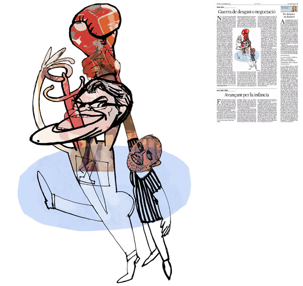 Jordi Barba, il·lustració publicada a La Vanguardia, secció d'Opinió 20-11-2014, per l'article de Xavier Vives