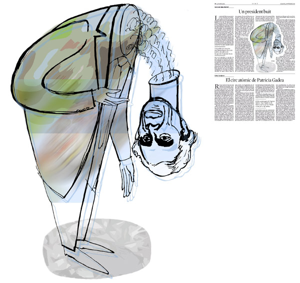 Jordi Barba, il·lustració publicada a La Vanguardia, secció d'Opinió 29-11-2014, per l'article de Juan-José López Burniol