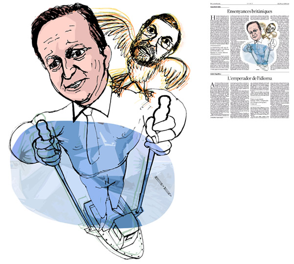 Jordi Barba, il·lustració publicada a La Vanguardia, secció d'Opinió 11-01-2015, per l'article de Josep Vicent Boira