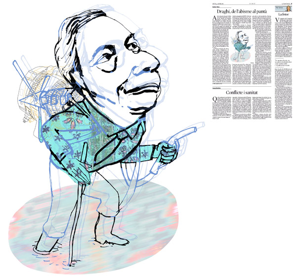 Jordi Barba, il·lustració publicada a La Vanguardia, secció d'Opinió 22-01-2015, per l'article de Xavier Vives