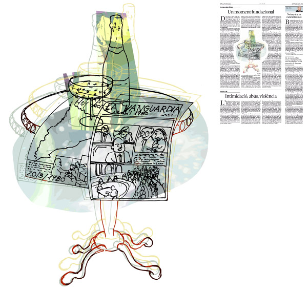 Jordi Barba, il·lustració publicada a La Vanguardia, secció d'Opinió 19-03-2015, per l'article de Francesc-Marc Álvaro