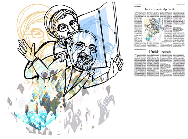 Jordi Barba, il·lustració publicada a La Vanguardia, secció d'Opinió 18-07-2015, per l'article de Carles Casajuana