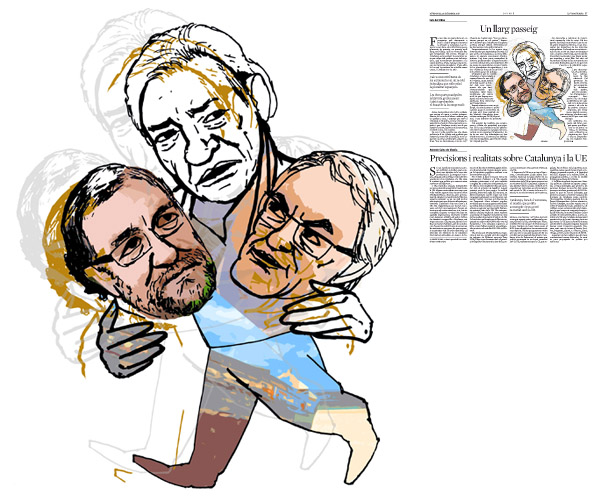 Jordi Barba, il·lustració publicada a La Vanguardia, secció d'Opinió 25-09-2015, per l'article de Luis del Olmo