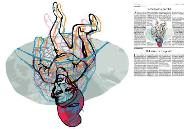 Jordi Barba, il·lustració publicada a La Vanguardia, secció d'Opinió 31-10-2015, per l'article de Carles Casajuana