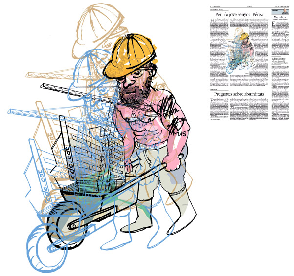 Jordi Barba, il·lustració publicada a La Vanguardia, secció d'Opinió 26-11-2015, per l'article de Francesc-Marc Álvaro