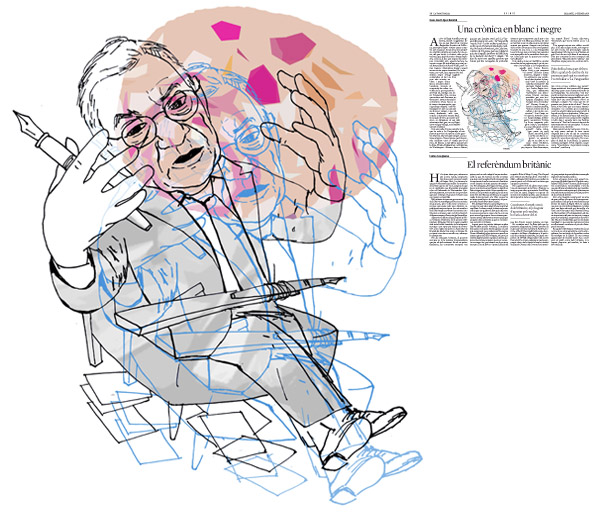 Jordi Barba, il·lustració publicada a La Vanguardia, secció d'Opinió 27-02-2016, per l'article de Juan-José López Burniol