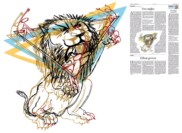 Jordi Barba, il·lustració publicada a La Vanguardia, secció d'Opinió 20-09-2016, per l'article de Kepa Aulestia