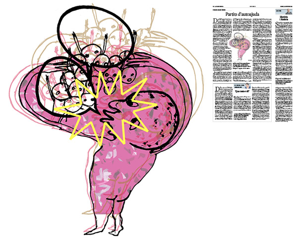 Jordi Barba, il·lustració publicada a La Vanguardia, secció d'Opinió 13-10-2016, per l'article de Francesc-Marc Àlvaro