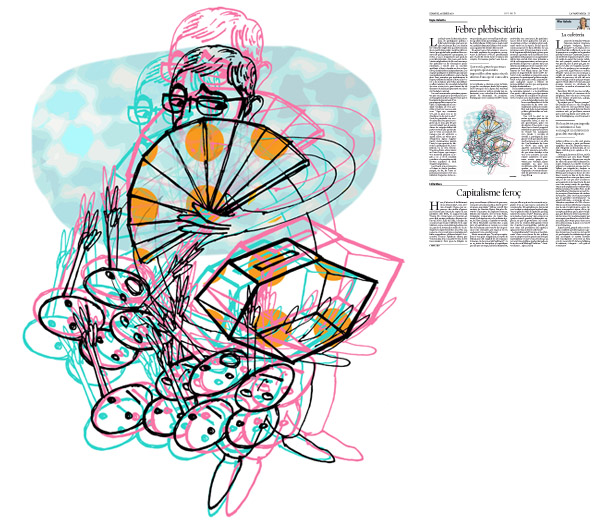 Jordi Barba, il·lustració publicada a La Vanguardia, secció d'Opinió 24-01-2017, per l'article de Kepa Aulestia