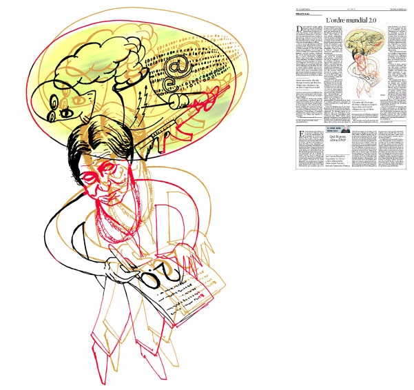 Jordi Barba, il·lustració publicada a La Vanguardia, secció d'Opinió 30-01-2017, per l'article de Richard N. Haass