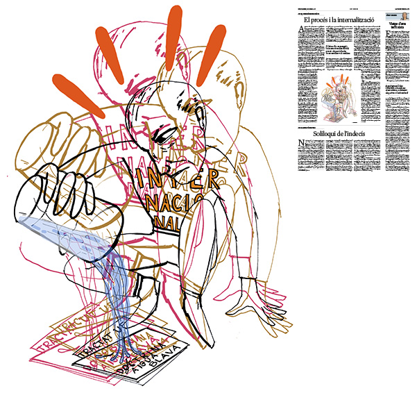 Jordi Barba, il·lustració publicada a La Vanguardia, secció d'Opinió 12-05-2017, per l'article de Josep Antoni Duran Lleida